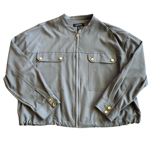 Ellen Tracy Full Zip Bomber Jacket - Picture 1 of 8